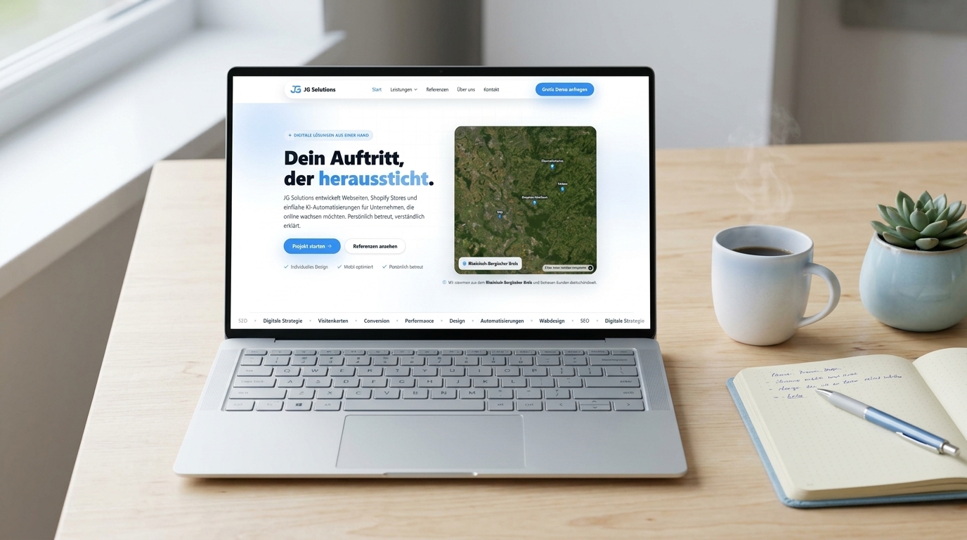 Webseiten von JG Solutions